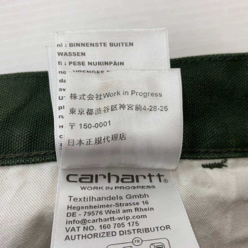 【中古品】【メンズ】 Carhartt WIP カーハート ワークインプログレス SINGLE KNEE PANT I031497 シングル ニー パンツ ボトムス ワークパンツ 156-251214-ts-14-tei サイズ：34 x 32 カラー：グリーン 万代Net店