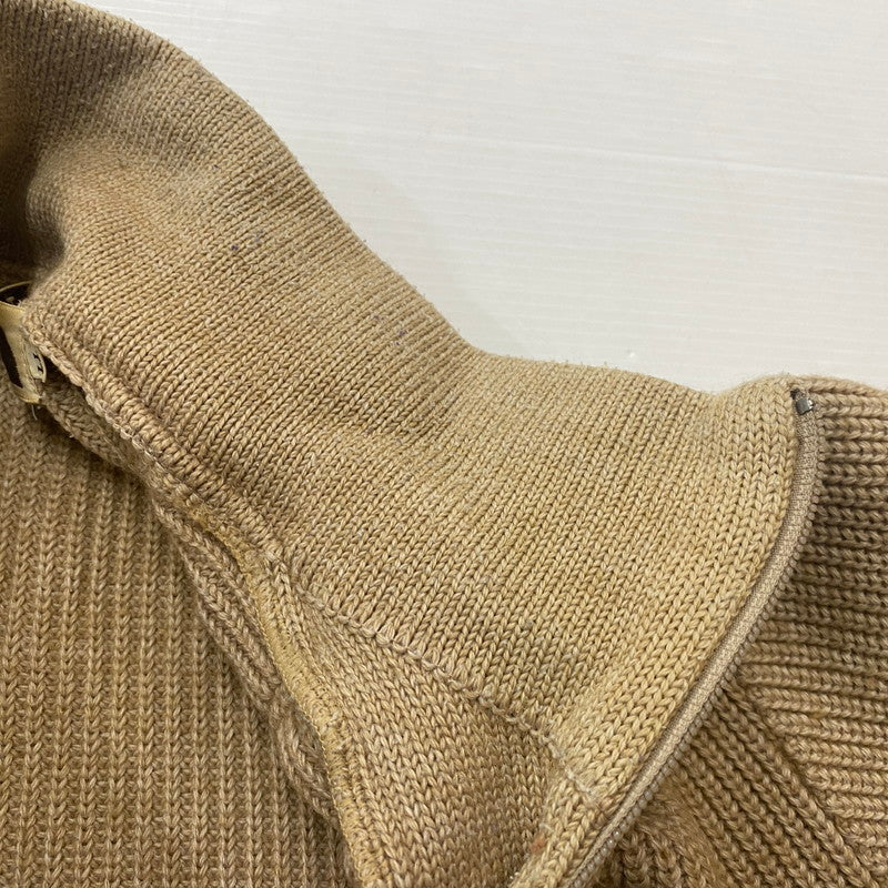 【中古品】【メンズ】 THE NORTH FACE ザ・ノースフェイス 90's HALF ZIP HUNTING KNIT NT-3141 90年代 ハーフジップ ハンティング ニット 長袖 トップス セーター 茶タグ 144-251215-yo-03-tei サイズ：LL カラー：ベージュ 万代Net店