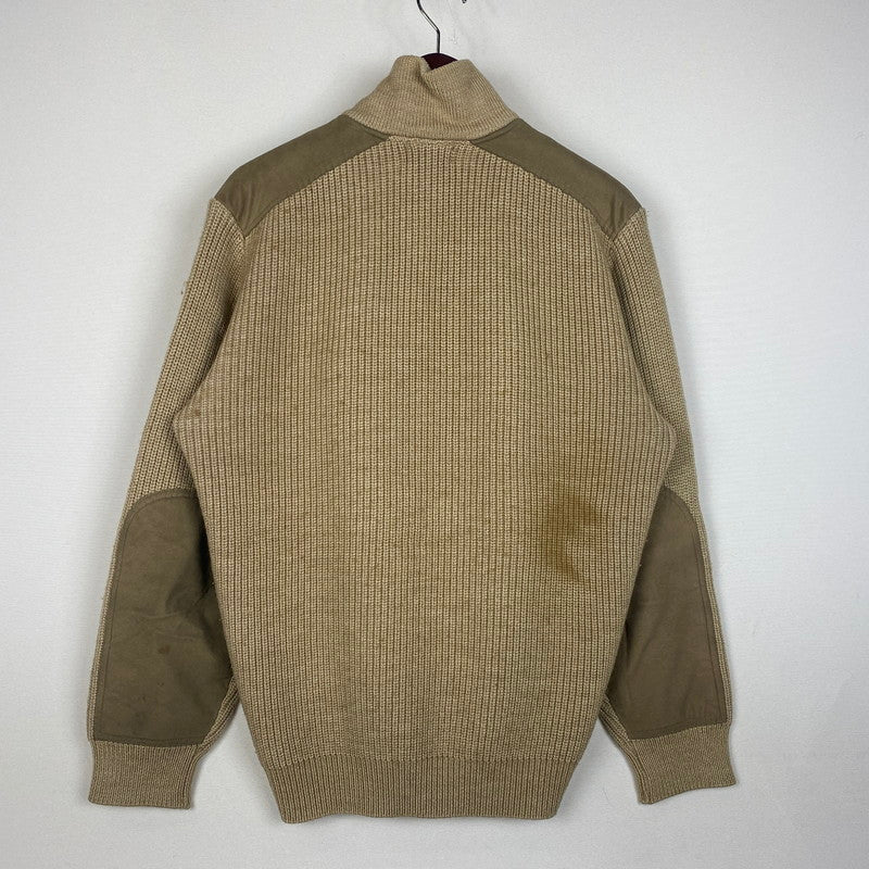 【中古品】【メンズ】 THE NORTH FACE ザ・ノースフェイス 90's HALF ZIP HUNTING KNIT NT-3141 90年代 ハーフジップ ハンティング ニット 長袖 トップス セーター 茶タグ 144-251215-yo-03-tei サイズ：LL カラー：ベージュ 万代Net店