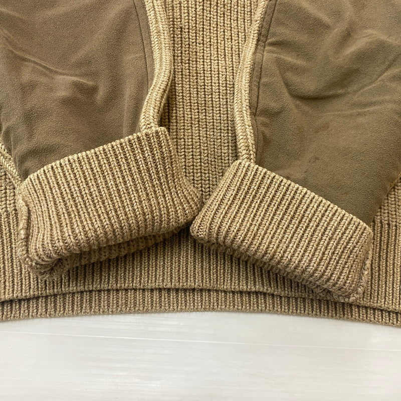 【中古品】【メンズ】 THE NORTH FACE ザ・ノースフェイス 90's HALF ZIP HUNTING KNIT NT-3141 90年代 ハーフジップ ハンティング ニット 長袖 トップス セーター 茶タグ 144-251215-yo-03-tei サイズ：LL カラー：ベージュ 万代Net店