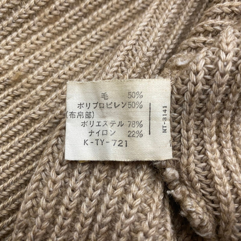 【中古品】【メンズ】 THE NORTH FACE ザ・ノースフェイス 90's HALF ZIP HUNTING KNIT NT-3141 90年代 ハーフジップ ハンティング ニット 長袖 トップス セーター 茶タグ 144-251215-yo-03-tei サイズ：LL カラー：ベージュ 万代Net店