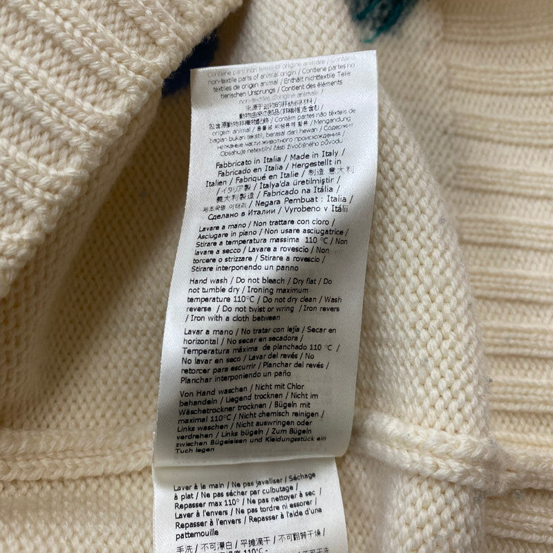 【中古品】【メンズ】 FENDI フェンディ WOOL KNIT SWEATER FZY46 ウール ニット セーター 長袖 トップス アート刺繍 141-260529-sm-02-otoh カラー：アイボリー系 万代Net店