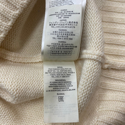 【中古品】【メンズ】 FENDI フェンディ WOOL KNIT SWEATER FZY46 ウール ニット セーター 長袖 トップス アート刺繍 141-260529-sm-02-otoh カラー：アイボリー系 万代Net店