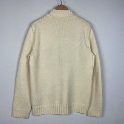 【中古品】【メンズ】 FENDI フェンディ WOOL KNIT SWEATER FZY46 ウール ニット セーター 長袖 トップス アート刺繍 141-260529-sm-02-otoh カラー：アイボリー系 万代Net店