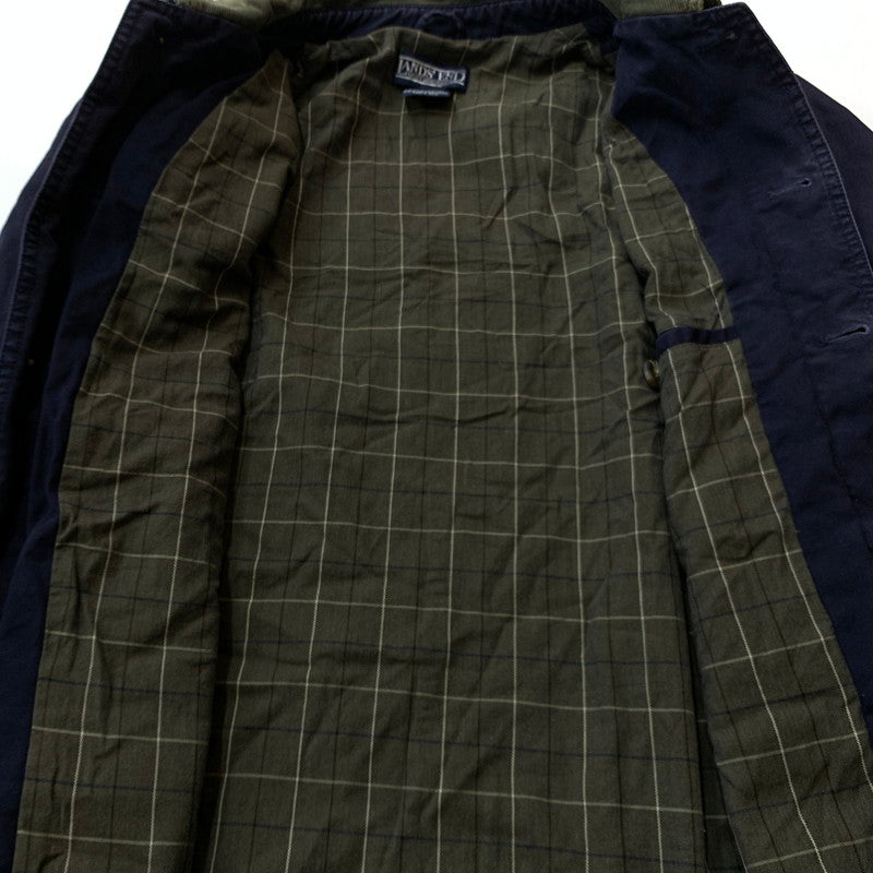 【現状渡し品】【メンズ】 LANDSEND ランズエンド 90~00's DUCK HUNTING JACKET 90~00年代 ダック ハンティングジャケット ライトアウター 145-251216-yy-04-tei サイズ：M カラー：ネイビー 万代Net店