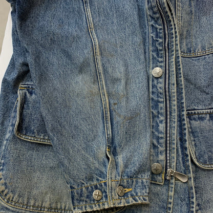 【現状渡し品】【メンズ】 NAUTICA ノーティカ 90's DENIM COVERALL 90年代 デニム カバーオール ジャケット ライトアウター 144-251216-yy-03-tei サイズ：M カラー：インディゴ 万代Net店