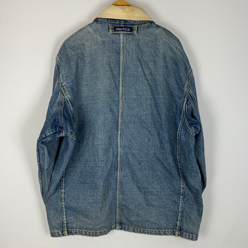 【現状渡し品】【メンズ】 NAUTICA ノーティカ 90's DENIM COVERALL 90年代 デニム カバーオール ジャケット ライトアウター 144-251216-yy-03-tei サイズ：M カラー：インディゴ 万代Net店