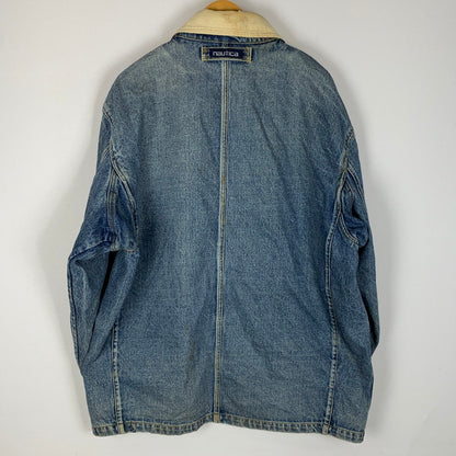 【現状渡し品】【メンズ】 NAUTICA ノーティカ 90's DENIM COVERALL 90年代 デニム カバーオール ジャケット ライトアウター 144-251216-yy-03-tei サイズ：M カラー：インディゴ 万代Net店