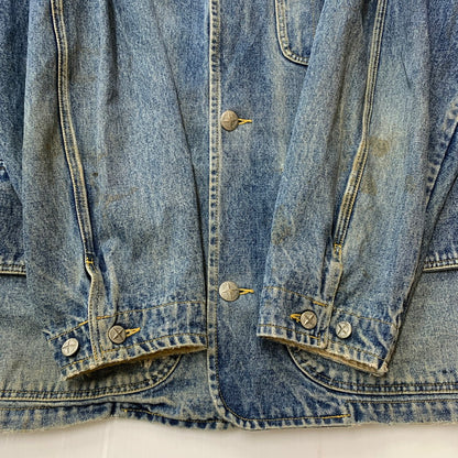 【現状渡し品】【メンズ】 NAUTICA ノーティカ 90's DENIM COVERALL 90年代 デニム カバーオール ジャケット ライトアウター 144-251216-yy-03-tei サイズ：M カラー：インディゴ 万代Net店