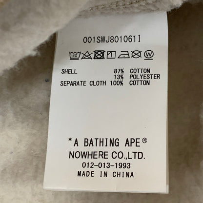 【中古品】【メンズ】 A BATHING APE アベイシングエイプ CREWNECK CHECK SWEAT 001SWJ801061I クルーネック チェック スウェット 長袖 トップス トレーナー 142-251216-yy-01-tei サイズ：S カラー：ブラウン 万代Net店