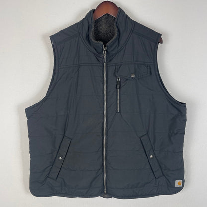 【中古品】【メンズ/レディース】 Carhartt カーハート SHERPA FLEECE VEST 103907 シェルパ フリースベスト ライトアウター リバーシブル 145-251220-ts-06-tei サイズ：XXL カラー：ブラック 万代Net店