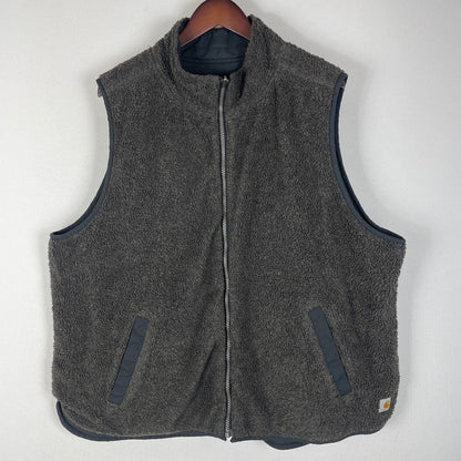 【中古品】【メンズ/レディース】 Carhartt カーハート SHERPA FLEECE VEST 103907 シェルパ フリースベスト ライトアウター リバーシブル 145-251220-ts-06-tei サイズ：XXL カラー：ブラック 万代Net店