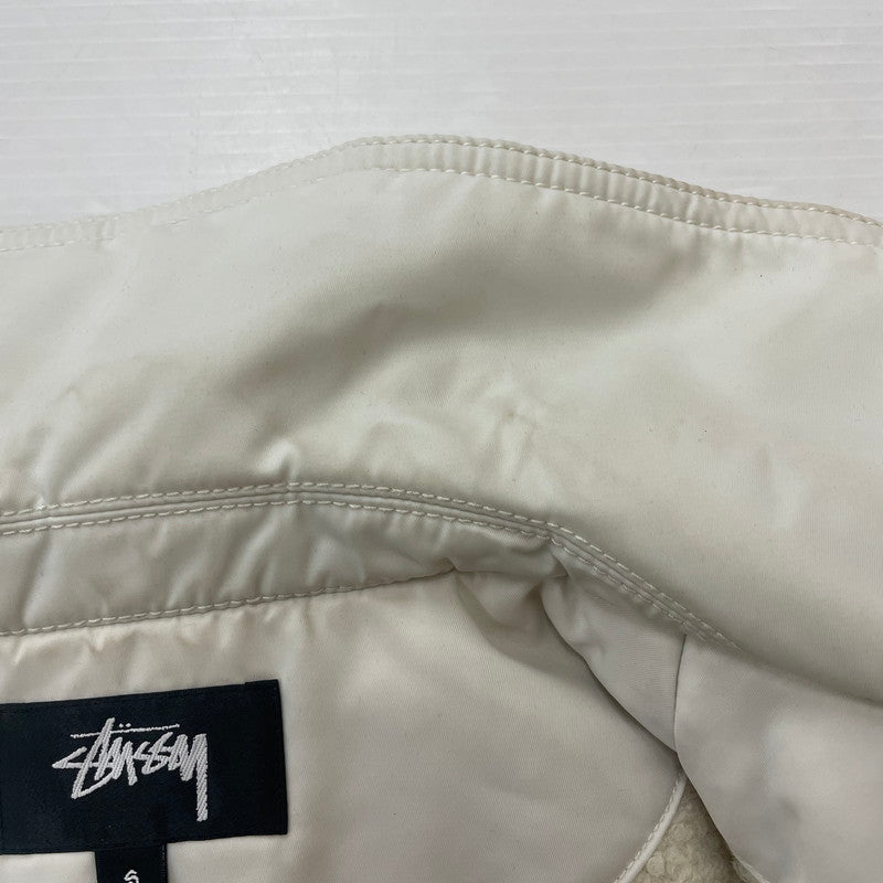 【現状渡し品】【メンズ/レディース】 STUSSY ステューシー PILE LINED ZIP JACKET 115887 パイル ラインド ジップ ジャケット アウター ブルゾン コーデュラ 142-251220-ts-03-tei サイズ：S カラー：ホワイト 万代Net店