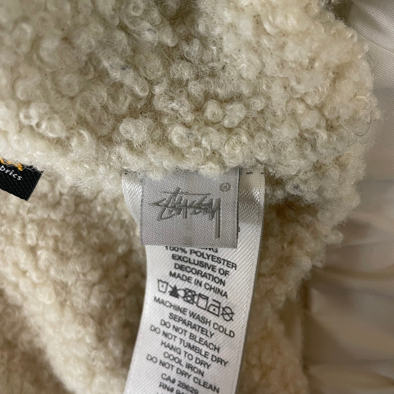 【現状渡し品】【メンズ/レディース】 STUSSY ステューシー PILE LINED ZIP JACKET 115887 パイル ラインド ジップ ジャケット アウター ブルゾン コーデュラ 142-251220-ts-03-tei サイズ：S カラー：ホワイト 万代Net店