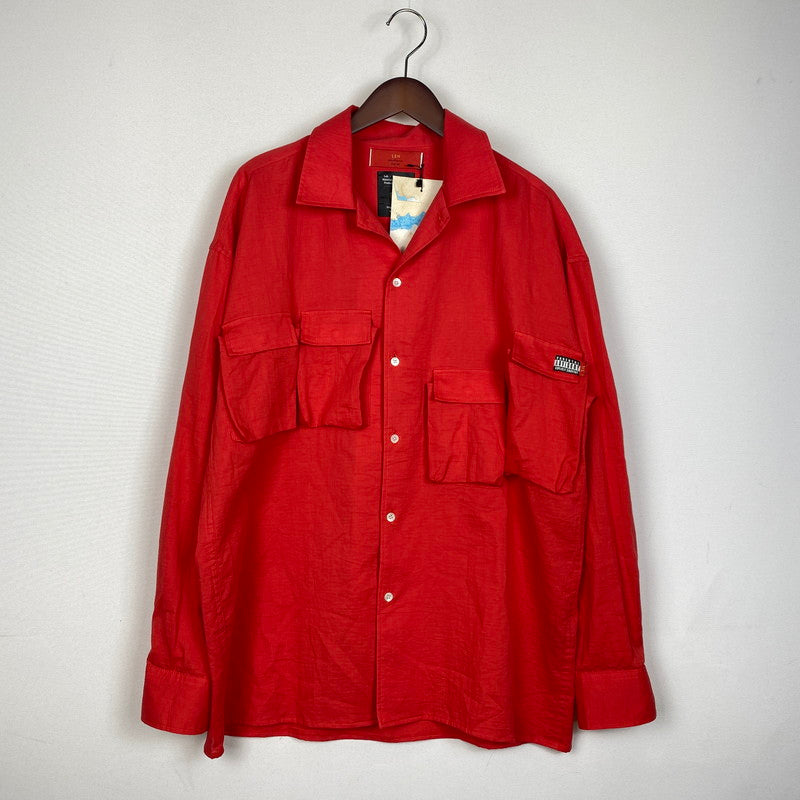 【中古品】【メンズ】 LEH レー 25FW ANARCHY POCKET SHIRTS LEH1082 アナーキー ポケット シャツ 長袖 トップス 140-251222-yo-15-tei サイズ：M カラー：レッド 万代Net店