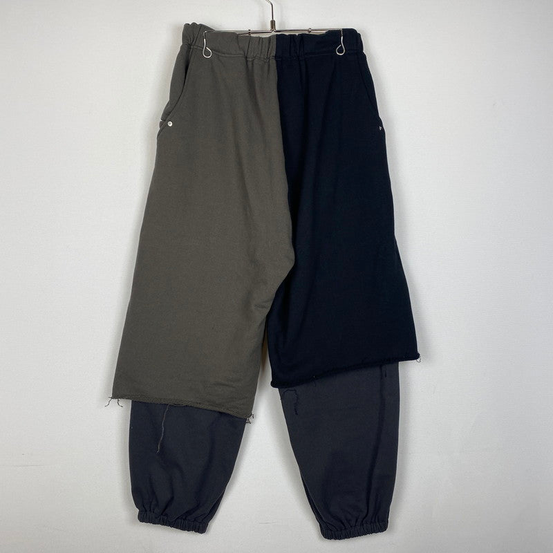 【中古品】【メンズ】 LEH レー LAYERED WIDE TRACK PANTS LEH1096 レイヤード ワイド トラックパンツ ボトムス スウェットパンツ 151-251222-yo-08-tei サイズ：S カラー：Ink Black Mix 万代Net店