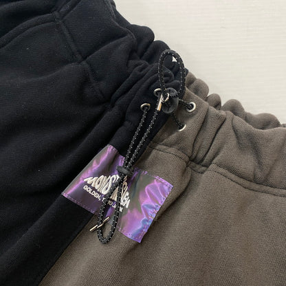 【中古品】【メンズ】 LEH レー LAYERED WIDE TRACK PANTS LEH1096 レイヤード ワイド トラックパンツ ボトムス スウェットパンツ 151-251222-yo-08-tei サイズ：S カラー：Ink Black Mix 万代Net店