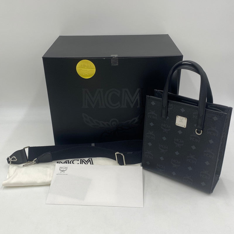 【中古品】【メンズ/レディース】 MCM エム・シー・エム Mini Aren トート - ヴィセトス カバン 2WAYバッグ 180-251221-yy-08-tei カラー：ブラック 万代Net店