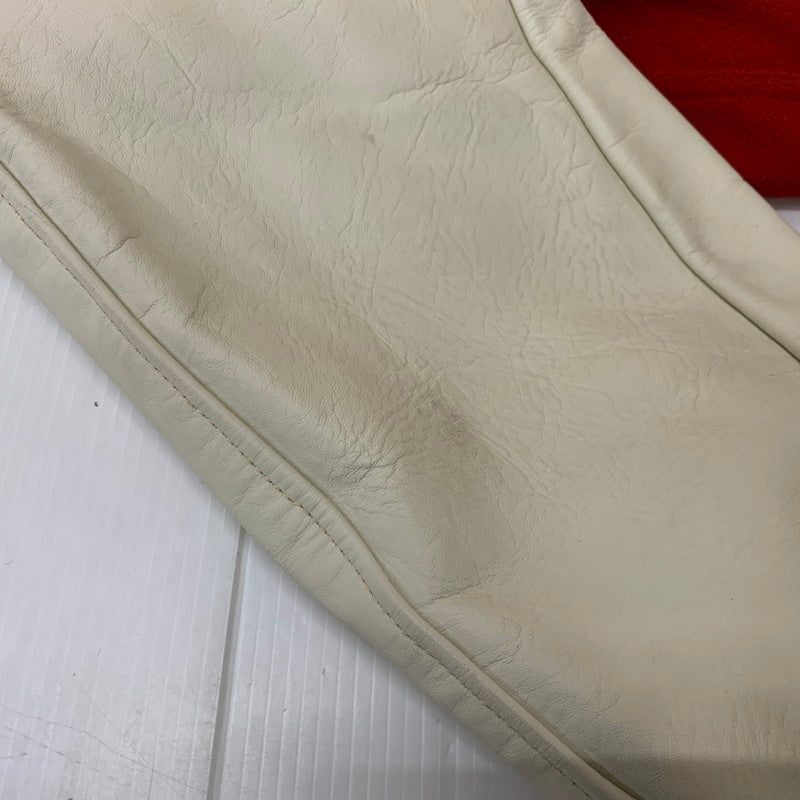 【中古品】【メンズ】 HYSTERIC GLAMOUR ヒステリックグラマー LEATHER STADIUM JACKET MADE IN USA 2AB-9462 レザー スタジアムジャケット アウター スタジャン USA製 140-251221-ko-13-tei サイズ：38 カラー：レッド 万代Net店