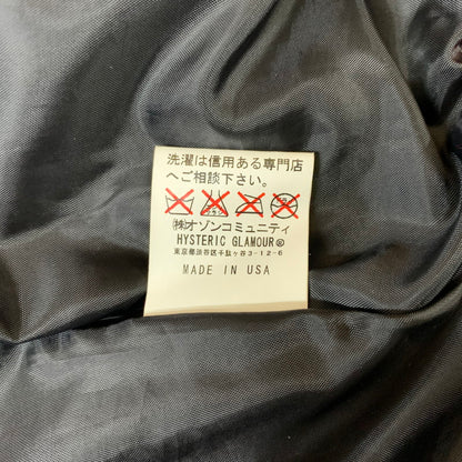 【中古品】【メンズ】 HYSTERIC GLAMOUR ヒステリックグラマー LEATHER STADIUM JACKET MADE IN USA 2AB-9462 レザー スタジアムジャケット アウター スタジャン USA製 140-251221-ko-13-tei サイズ：38 カラー：レッド 万代Net店