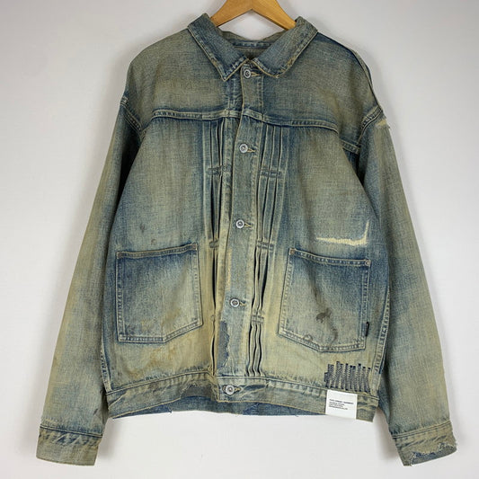 【中古品】【メンズ】 NEIGHBORHOOD ネイバーフッド SAVAGE DENIM TYPE-1 JACKET MOD 251XBNH-JKM01 サベージ デニム タイプ-1 ジャケット アウター デニムトラッカー Gジャン 142-251221-ko-05-tei サイズ：XL カラー：インディゴ 万代Net店