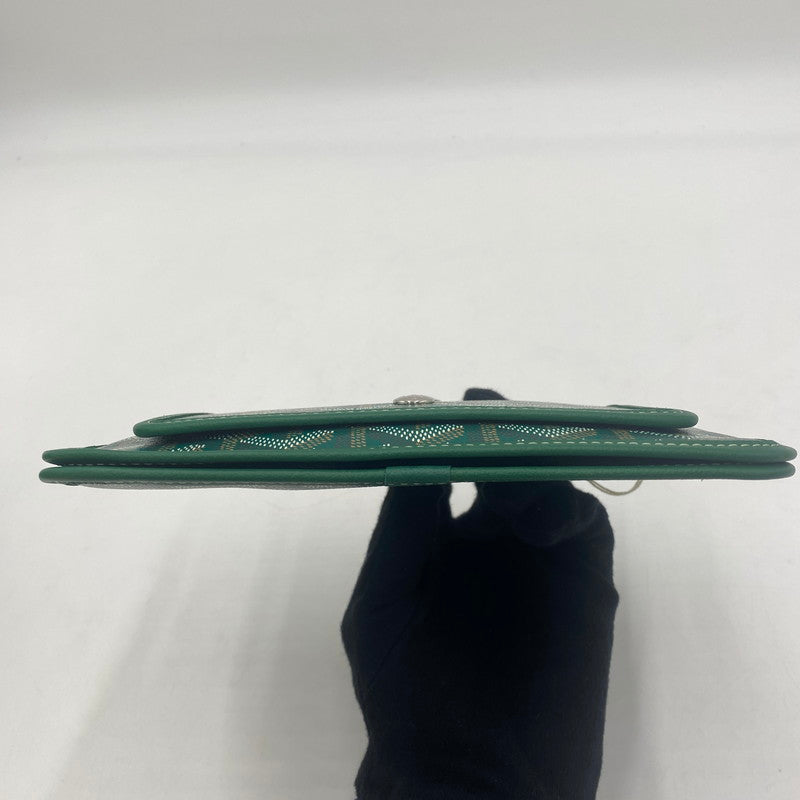 【中古美品】【メンズ/レディース】 GOYARD ゴヤール プリュメ ポーチウォレット カバン ショルダーバッグ 180-251221-yy-05-tei カラー：グリーン 万代Net店