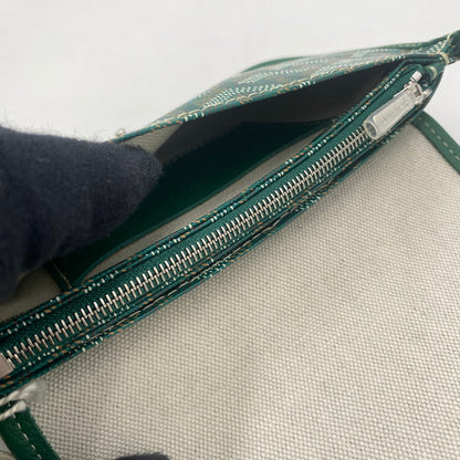 【中古美品】【メンズ/レディース】 GOYARD ゴヤール プリュメ ポーチウォレット カバン ショルダーバッグ 180-251221-yy-05-tei カラー：グリーン 万代Net店