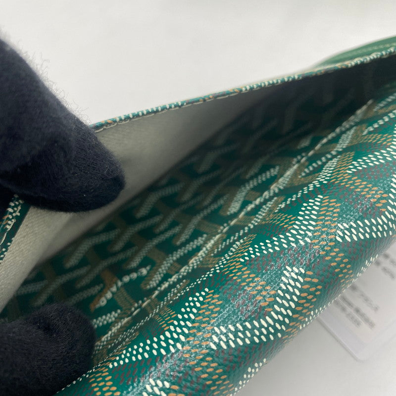 【中古美品】【メンズ/レディース】 GOYARD ゴヤール プリュメ ポーチウォレット カバン ショルダーバッグ 180-251221-yy-05-tei カラー：グリーン 万代Net店