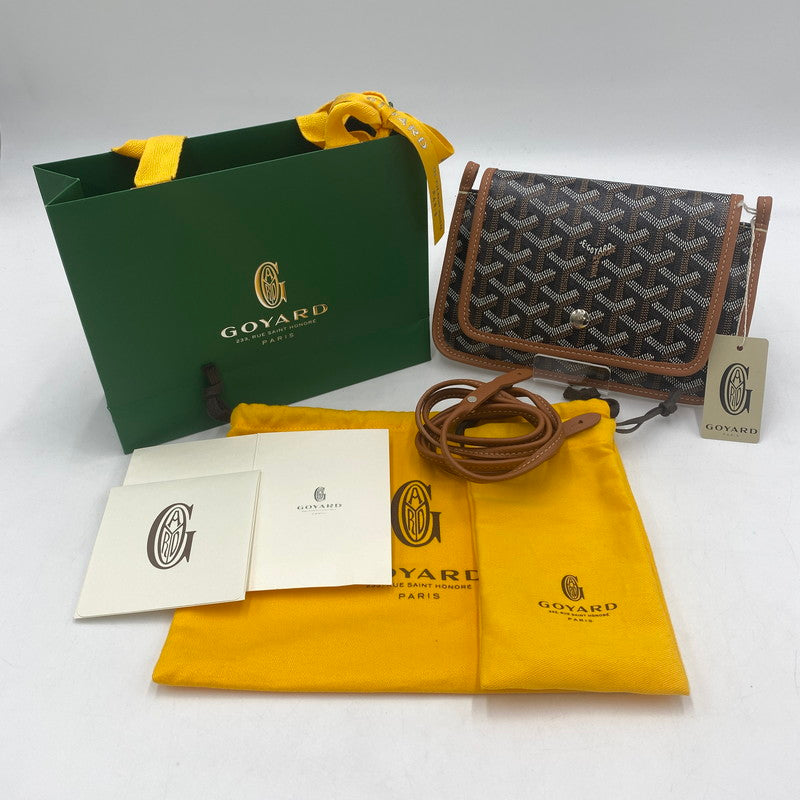 【中古美品】【メンズ/レディース】 GOYARD ゴヤール プリュメ ポーチウォレット カバン ショルダーバッグ 180-251221-yy-06-tei カラー：ブラック＆タン 万代Net店