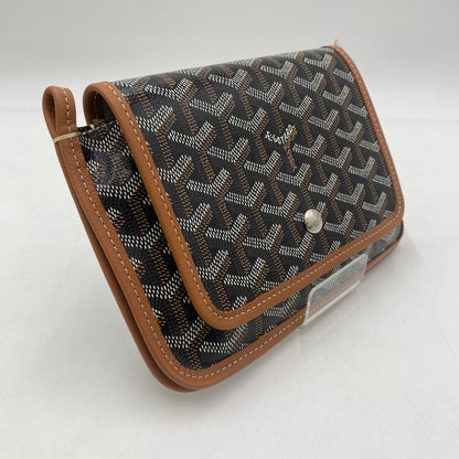 【中古美品】【メンズ/レディース】 GOYARD ゴヤール プリュメ ポーチウォレット カバン ショルダーバッグ 180-251221-yy-06-tei カラー：ブラック＆タン 万代Net店