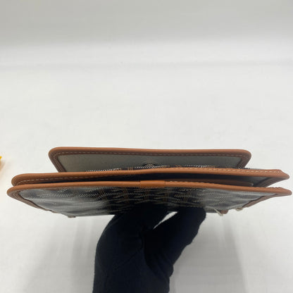 【中古美品】【メンズ/レディース】 GOYARD ゴヤール プリュメ ポーチウォレット カバン ショルダーバッグ 180-251221-yy-06-tei カラー：ブラック＆タン 万代Net店