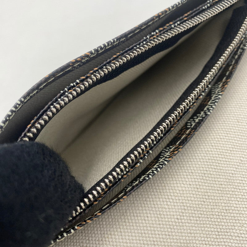 【中古美品】【メンズ/レディース】 GOYARD ゴヤール プリュメ ポーチウォレット カバン ショルダーバッグ 180-251221-yy-06-tei カラー：ブラック＆タン 万代Net店