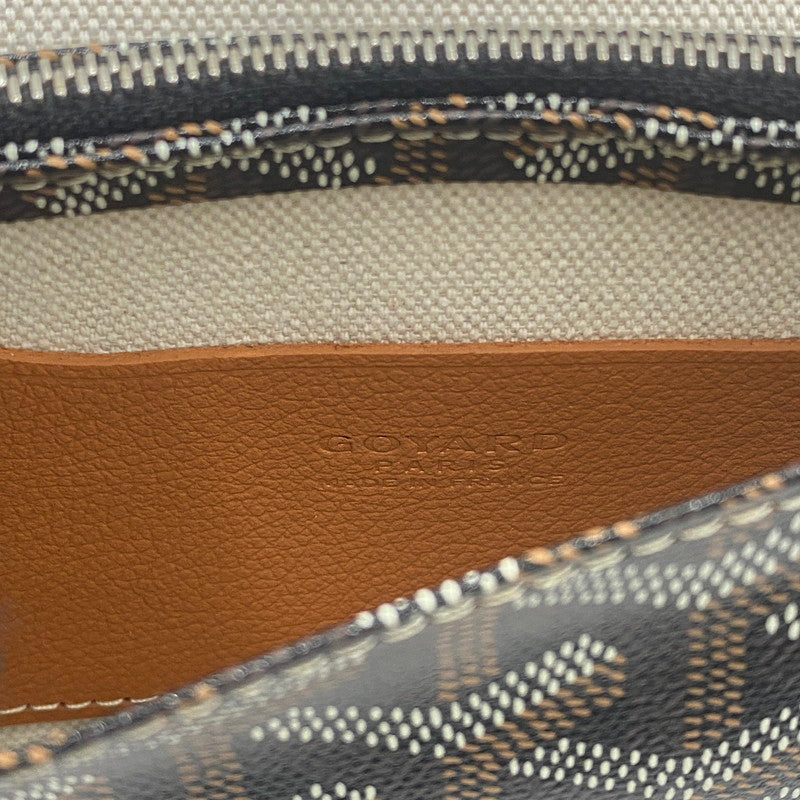 【中古美品】【メンズ/レディース】 GOYARD ゴヤール プリュメ ポーチウォレット カバン ショルダーバッグ 180-251221-yy-06-tei カラー：ブラック＆タン 万代Net店