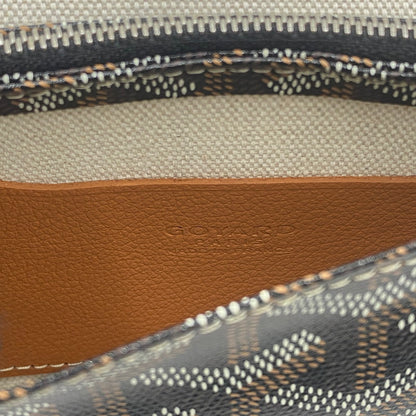 【中古美品】【メンズ/レディース】 GOYARD ゴヤール プリュメ ポーチウォレット カバン ショルダーバッグ 180-251221-yy-06-tei カラー：ブラック＆タン 万代Net店