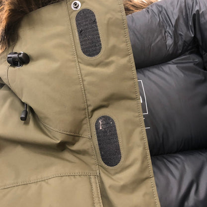 【中古品】【メンズ】 THE NORTH FACE ザ・ノースフェイス SOUTHERN CROSS PARKA ND92120 サザンクロス パーカ アウター ダウンジャケット 144-251222-yy-12-tei サイズ：M カラー：カーキ 万代Net店