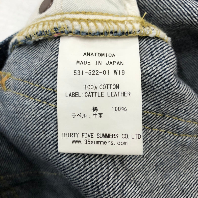 【中古品】【レディース】 ANATOMICA アナトミカ 618 MARILYN2 531-522-01-W19 618 マリリンツー ボトムス デニムパンツ ジーンズ 171-251222-yy-21-tei サイズ：27 カラー：インディゴ 万代Net店