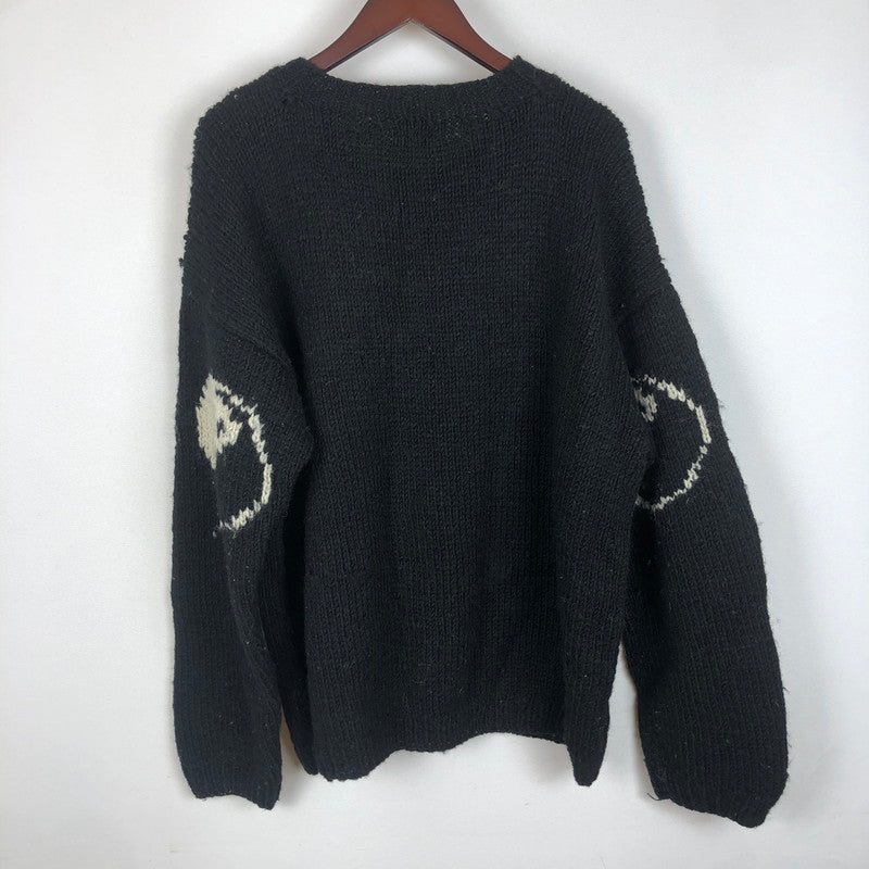 【現状渡し品】【メンズ】 MCMCHAN WOOLEN マクマーン ウーレン LINE YIN&YANG NKIT ライン イン&ヤン ニット トップス セーター 147-251222-yy-15-tei サイズ：表記サイズなし カラー：ブラック 万代Net店