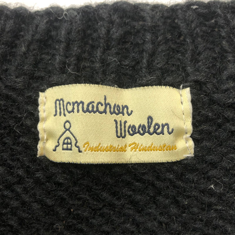 【現状渡し品】【メンズ】 MCMCHAN WOOLEN マクマーン ウーレン LINE YIN&YANG NKIT ライン イン&ヤン ニット トップス セーター 147-251222-yy-15-tei サイズ：表記サイズなし カラー：ブラック 万代Net店