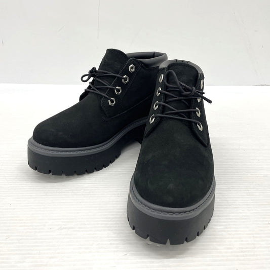 【中古品】【レディース】 Timberland ティンバーランド STONE STREET WATERPROOF PLATFORM CHUKKA BOOTS TB1A5REN015 ストーン ストリート ウォータープルーフ プラットフォーム チャッカ ブーツ 靴 シューズ 167-260302-yo-06-tei サイズ：22.5cm カラー：ブラック 万代Net店