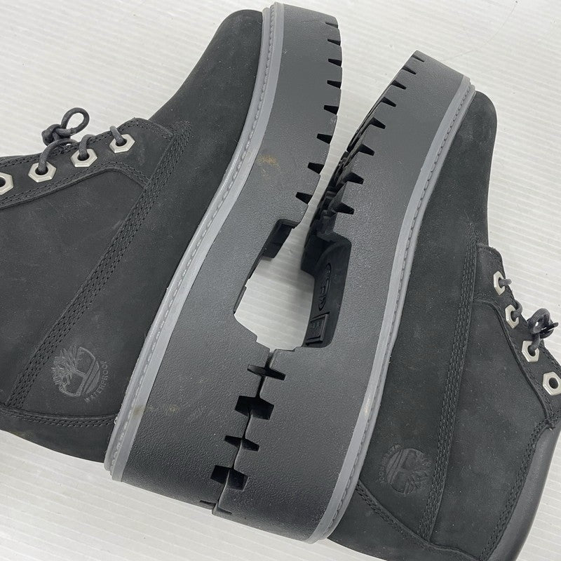 【中古品】【レディース】 Timberland ティンバーランド STONE STREET WATERPROOF PLATFORM CHUKKA BOOTS TB1A5REN015 ストーン ストリート ウォータープルーフ プラットフォーム チャッカ ブーツ 靴 シューズ 167-260302-yo-06-tei サイズ：22.5cm カラー：ブラック 万代Net店