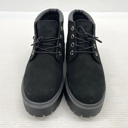 【中古品】【レディース】 Timberland ティンバーランド STONE STREET WATERPROOF PLATFORM CHUKKA BOOTS TB1A5REN015 ストーン ストリート ウォータープルーフ プラットフォーム チャッカ ブーツ 靴 シューズ 167-260302-yo-06-tei サイズ：22.5cm カラー：ブラック 万代Net店