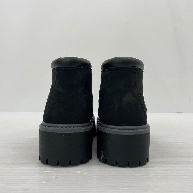 【中古品】【レディース】 Timberland ティンバーランド STONE STREET WATERPROOF PLATFORM CHUKKA BOOTS TB1A5REN015 ストーン ストリート ウォータープルーフ プラットフォーム チャッカ ブーツ 靴 シューズ 167-260302-yo-06-tei サイズ：22.5cm カラー：ブラック 万代Net店