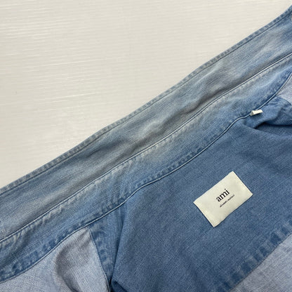 【中古品】【メンズ】 ami alexandre mattiussi アミアレクサンドレマチウシ SMALL A HEART DENIM SHIRT HSH135.DE0022 スモール A ハート デニムシャツ 長袖 トップス 141-251224-ks-03-tei サイズ：XL カラー：インディゴ 万代Net店