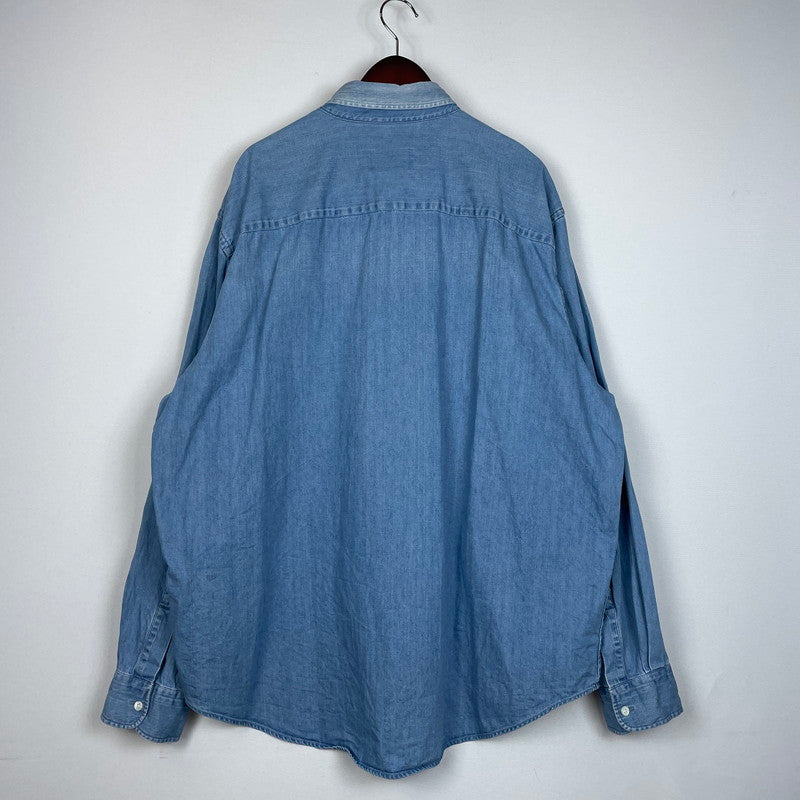 【中古品】【メンズ】 ami alexandre mattiussi アミアレクサンドレマチウシ SMALL A HEART DENIM SHIRT HSH135.DE0022 スモール A ハート デニムシャツ 長袖 トップス 141-251224-ks-03-tei サイズ：XL カラー：インディゴ 万代Net店