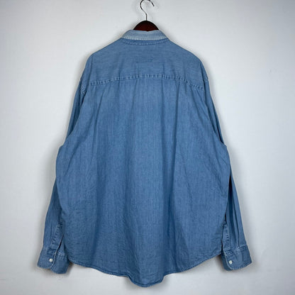 【中古品】【メンズ】 ami alexandre mattiussi アミアレクサンドレマチウシ SMALL A HEART DENIM SHIRT HSH135.DE0022 スモール A ハート デニムシャツ 長袖 トップス 141-251224-ks-03-tei サイズ：XL カラー：インディゴ 万代Net店