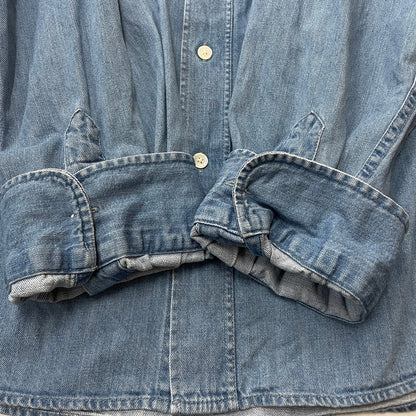 【中古品】【メンズ】 ami alexandre mattiussi アミアレクサンドレマチウシ SMALL A HEART DENIM SHIRT HSH135.DE0022 スモール A ハート デニムシャツ 長袖 トップス 141-251224-ks-03-tei サイズ：XL カラー：インディゴ 万代Net店