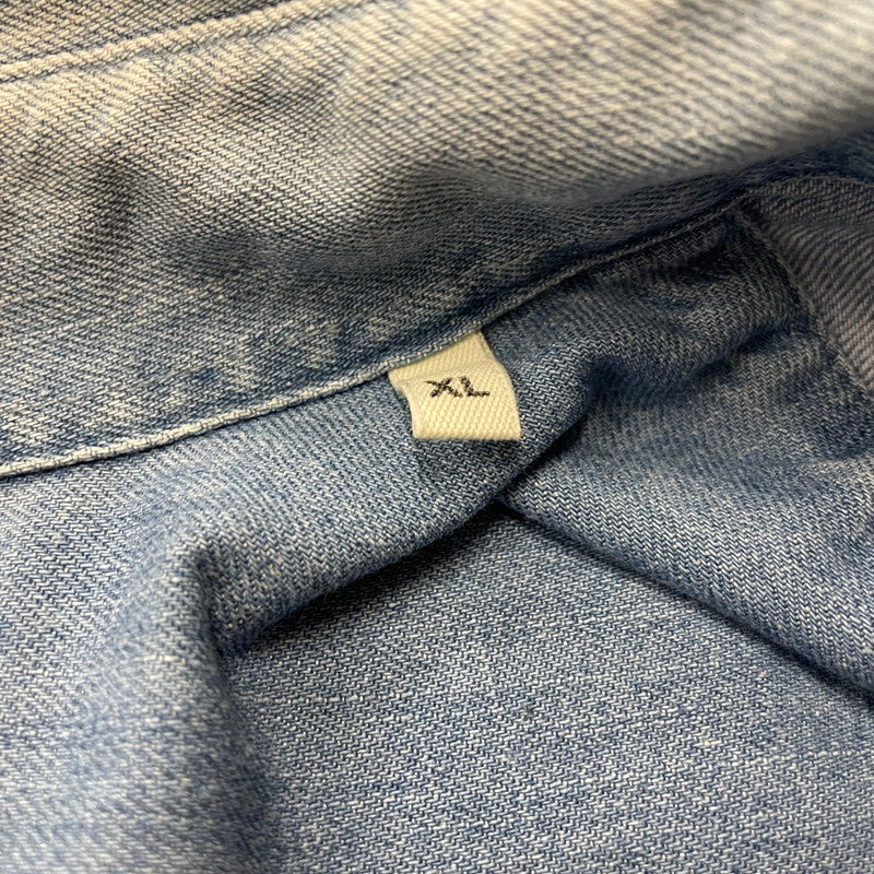 【中古品】【メンズ】 ami alexandre mattiussi アミアレクサンドレマチウシ SMALL A HEART DENIM SHIRT HSH135.DE0022 スモール A ハート デニムシャツ 長袖 トップス 141-251224-ks-03-tei サイズ：XL カラー：インディゴ 万代Net店