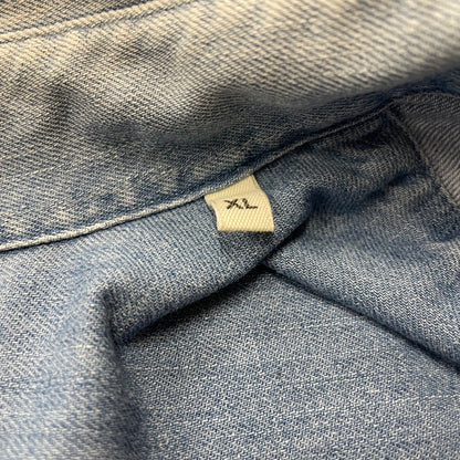 【中古品】【メンズ】 ami alexandre mattiussi アミアレクサンドレマチウシ SMALL A HEART DENIM SHIRT HSH135.DE0022 スモール A ハート デニムシャツ 長袖 トップス 141-251224-ks-03-tei サイズ：XL カラー：インディゴ 万代Net店