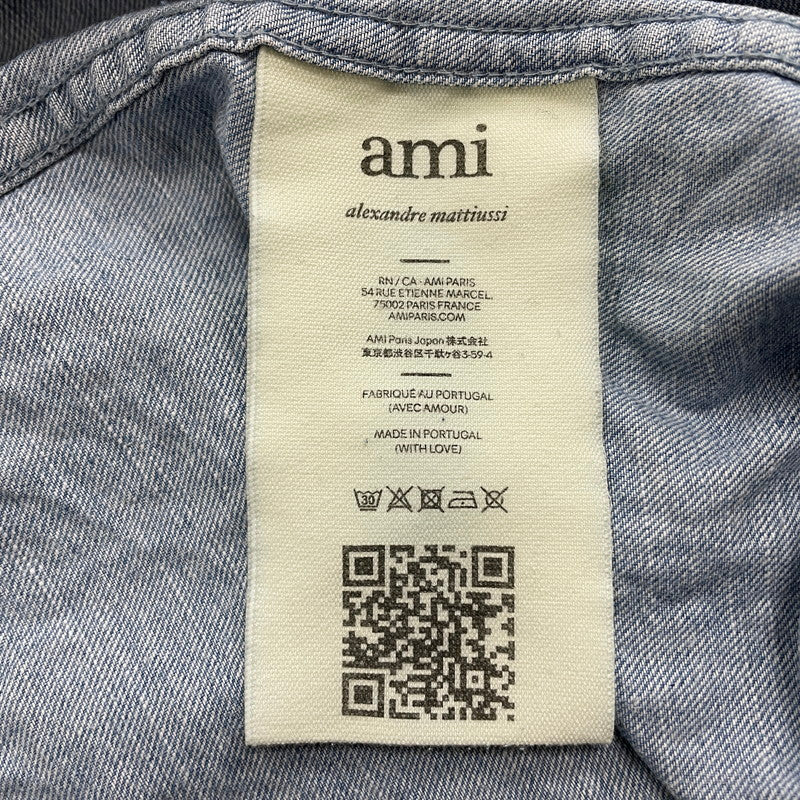 【中古品】【メンズ】 ami alexandre mattiussi アミアレクサンドレマチウシ SMALL A HEART DENIM SHIRT HSH135.DE0022 スモール A ハート デニムシャツ 長袖 トップス 141-251224-ks-03-tei サイズ：XL カラー：インディゴ 万代Net店