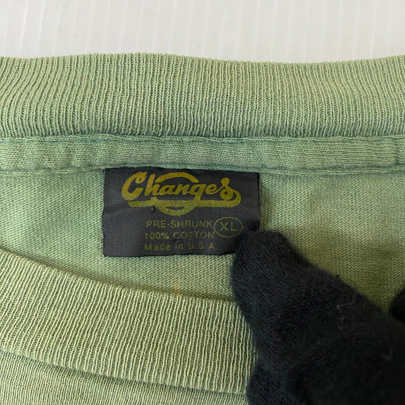 【ジャンク品】【メンズ】 CHANGES チェンジーズ 90's BUDWEISER FLOGS S/S T-SHIRT バドワイザー フロッグ ショートスリーブ Tシャツ 半袖 トップス 145-251226-ks-05-tei サイズ：XL カラー：グリーン 万代Net店